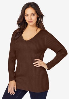 Plus Size V Neckline Tops