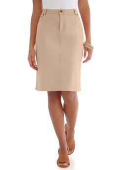 True Fit Stretch Denim Short Skirt