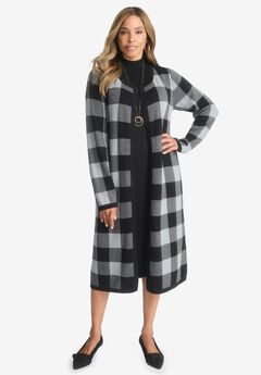 2-Piece Sweater Jacket Dress