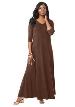 Double-V Maxi Dress