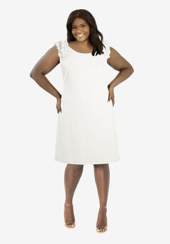 Plus Size Sleeveless Midi Dress