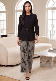 Stretch Knit Wide Leg Pant
