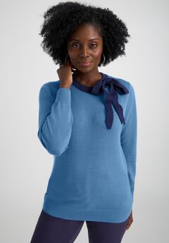 Tie-Neck Sweater