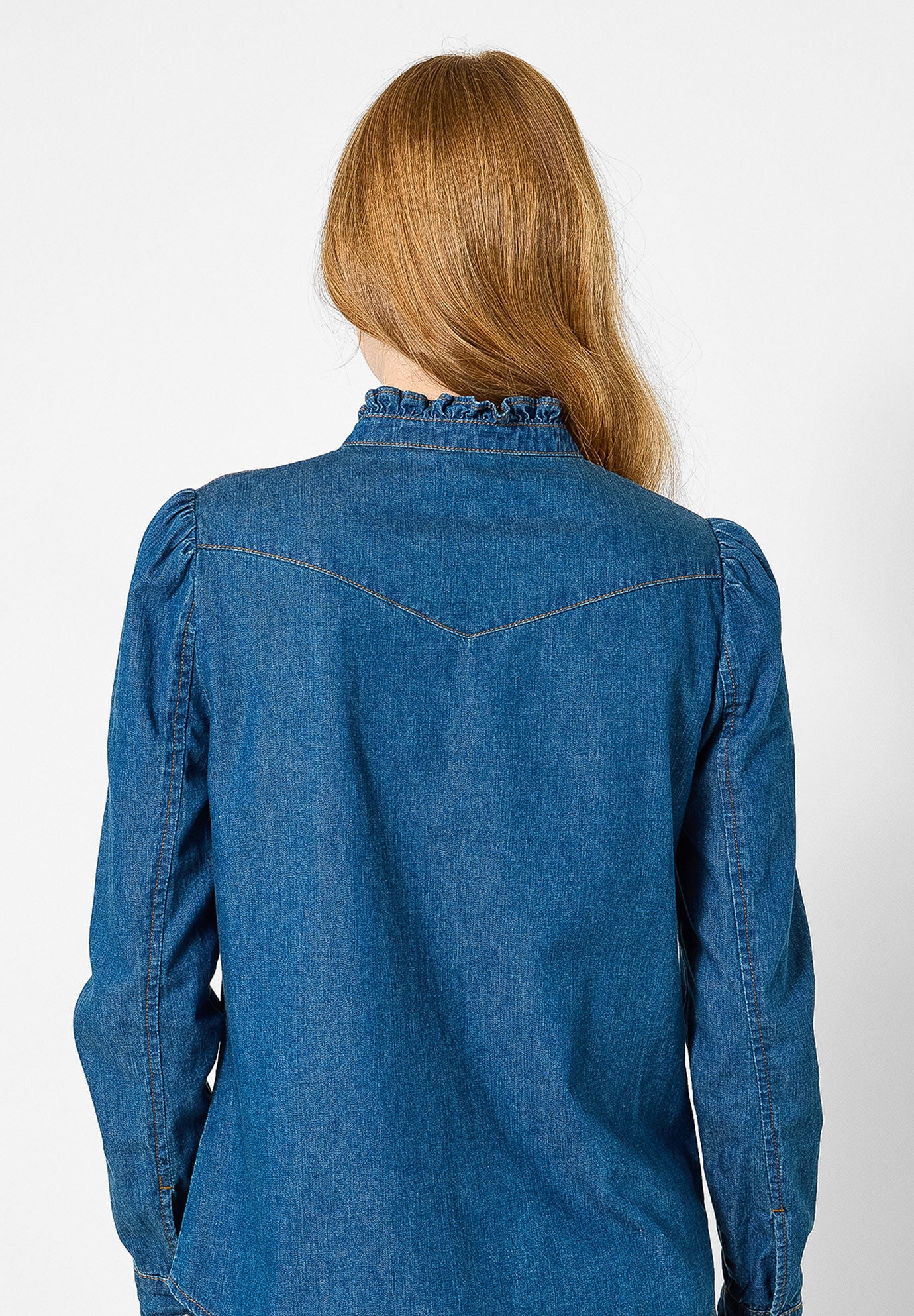 Denim Chambray Shirt, DARK CHAMBRAY, on-hover image number 1