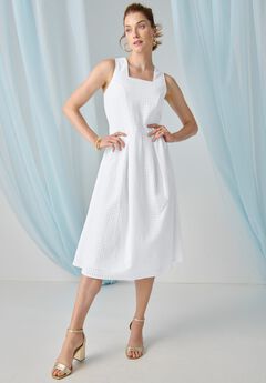 Sleeveless Eyelet Midi Dress