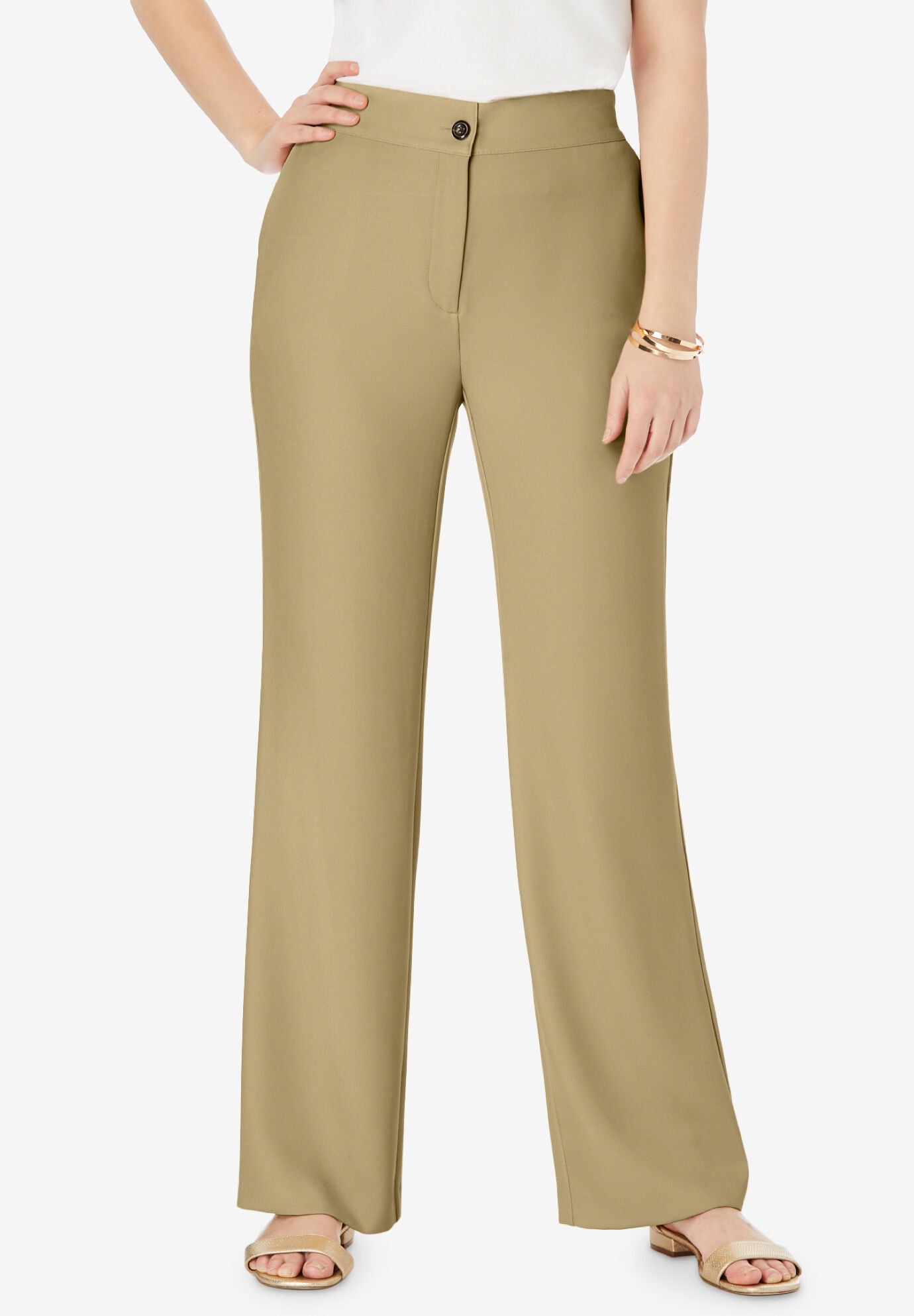 plus size bootcut khaki pants