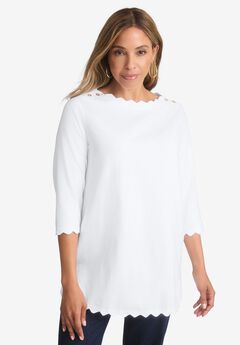 Scallop Boatneck Tunic