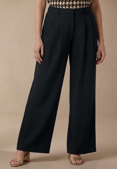 Wide Leg Pleated Trouser