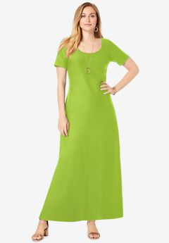 Stretch Cotton T-Shirt Maxi Dress