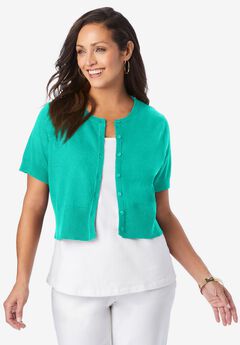 Plus Size Short Sleeve Cardigans