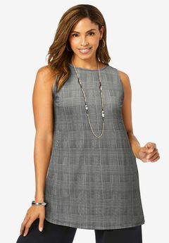 Stretch Knit Tunic Tank