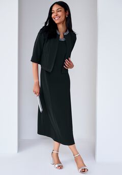 2-Piece Beaded Jacket Dress