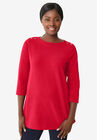 Boatneck Tunic, VIVID RED, hi-res image number null