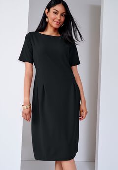 Crepe Fit and Flare Dress