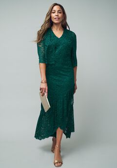 2-Piece Lace Tulip Jacket Dress