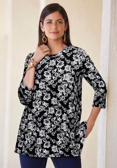 Stretch Knit Swing Tunic