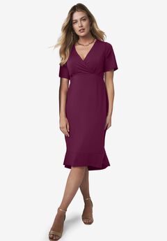 Flounce Hem Midi Dress