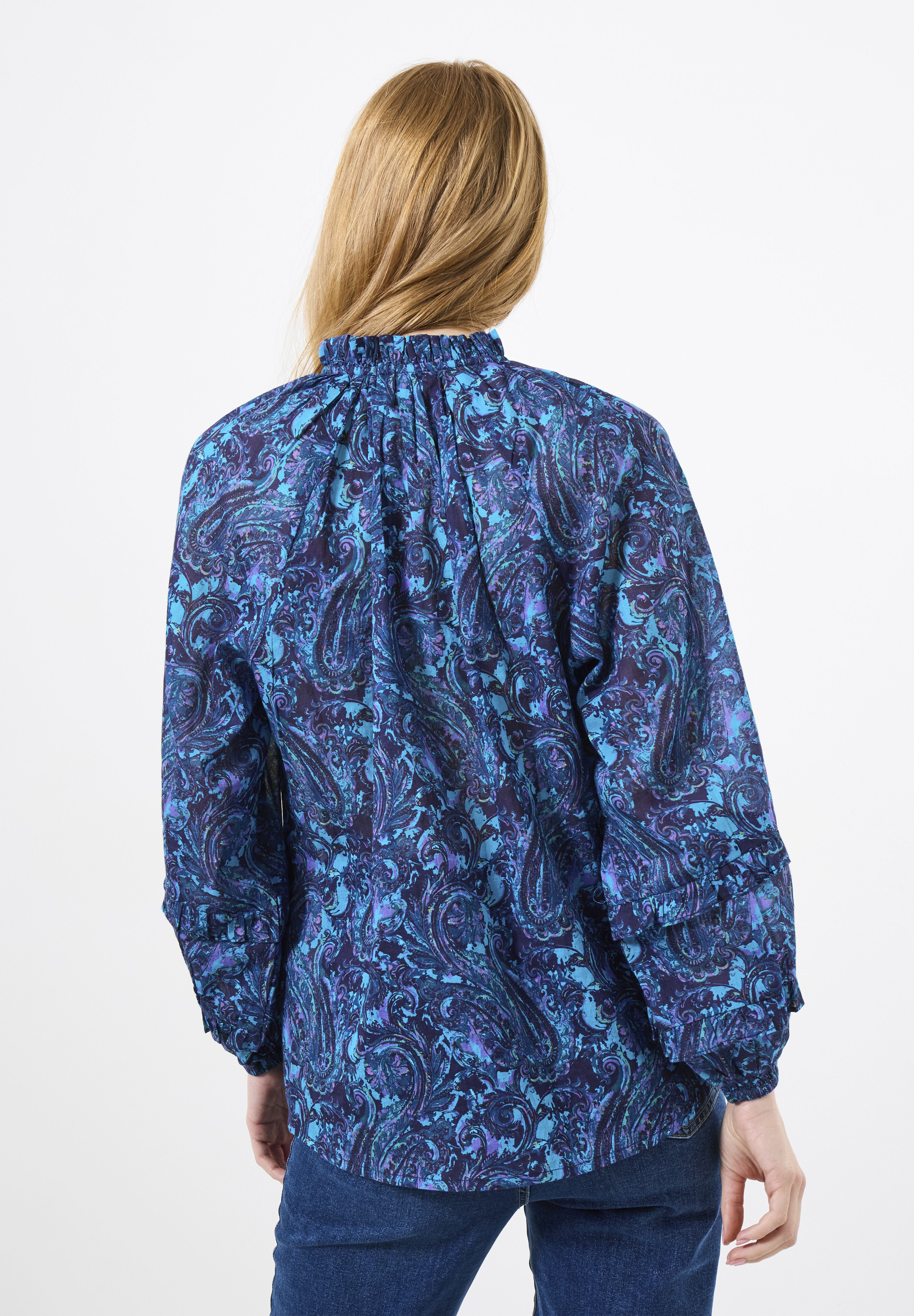 Boho Tassel Blouse, BOHO WATERCOLOR PAISLEY, alternate image number 2