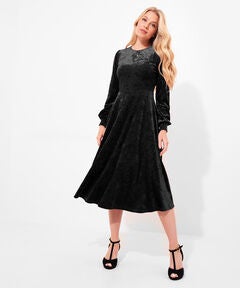 Crushed Velvet Midi Dress