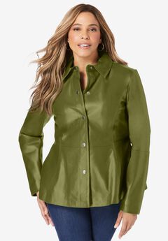 Leather Peplum Jacket