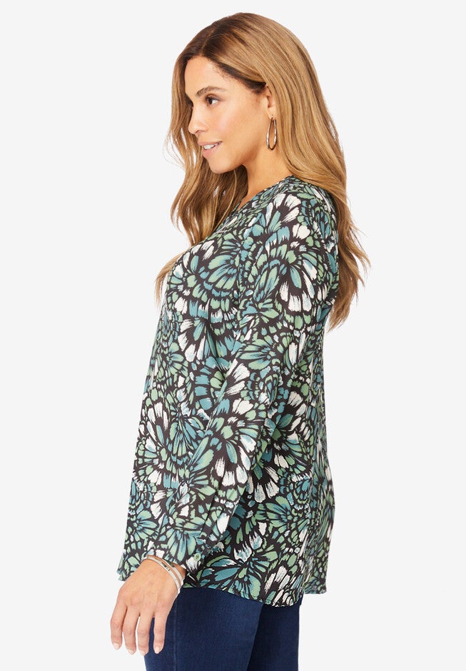 V-Neck Blouse, , alternate image number 2