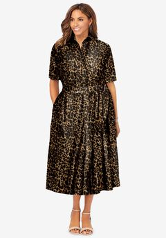 Plus Size Flared Skirt Dresses