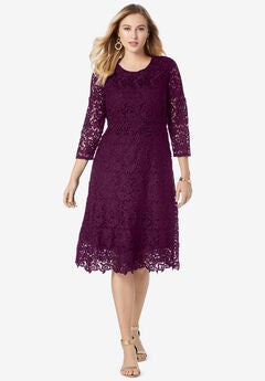 Lace Fit & Flare Dress