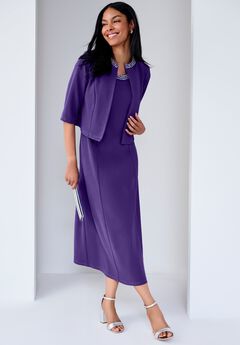 2-Piece Beaded Jacket Dress