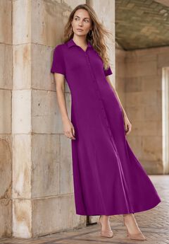 Plus Size Maxi Dresses With Short Sleeves