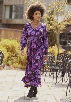 Plus Size Spring Wedding Guest Floral Maxi Dresses