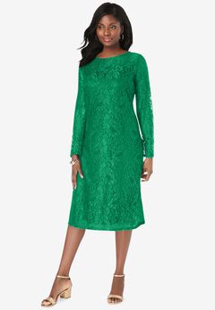 Stretch Lace Shift Dress