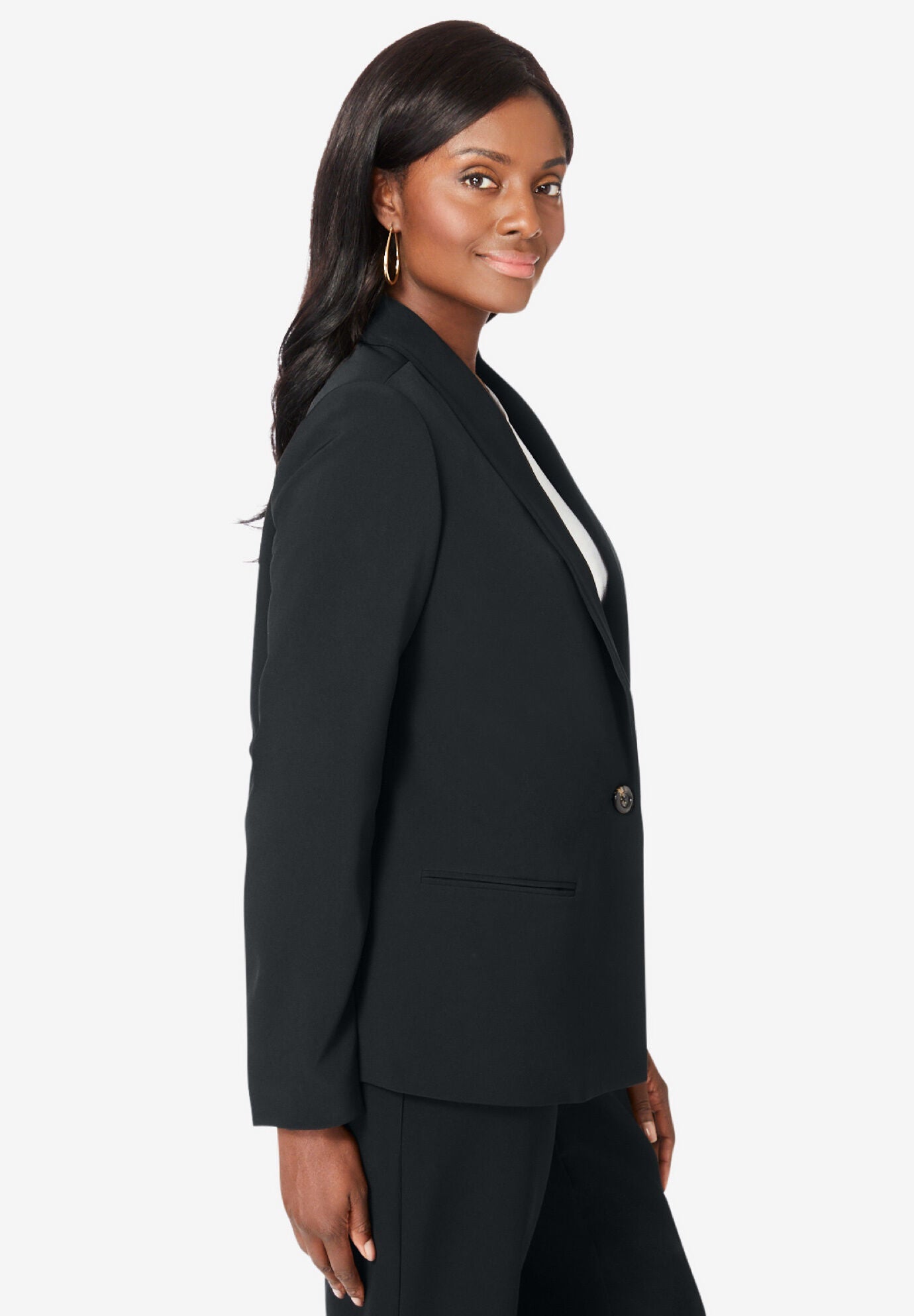 Cinch Back Bi-stretch Blazer, , alternate image number 2
