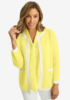 Tipped Boxy Cardigan