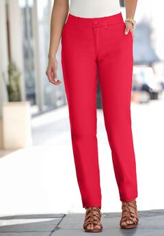 Stretch Cotton Chino Straight-Leg Pant