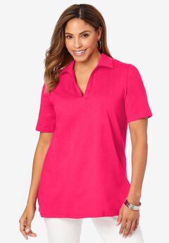 Stretch Cotton Polo Tee