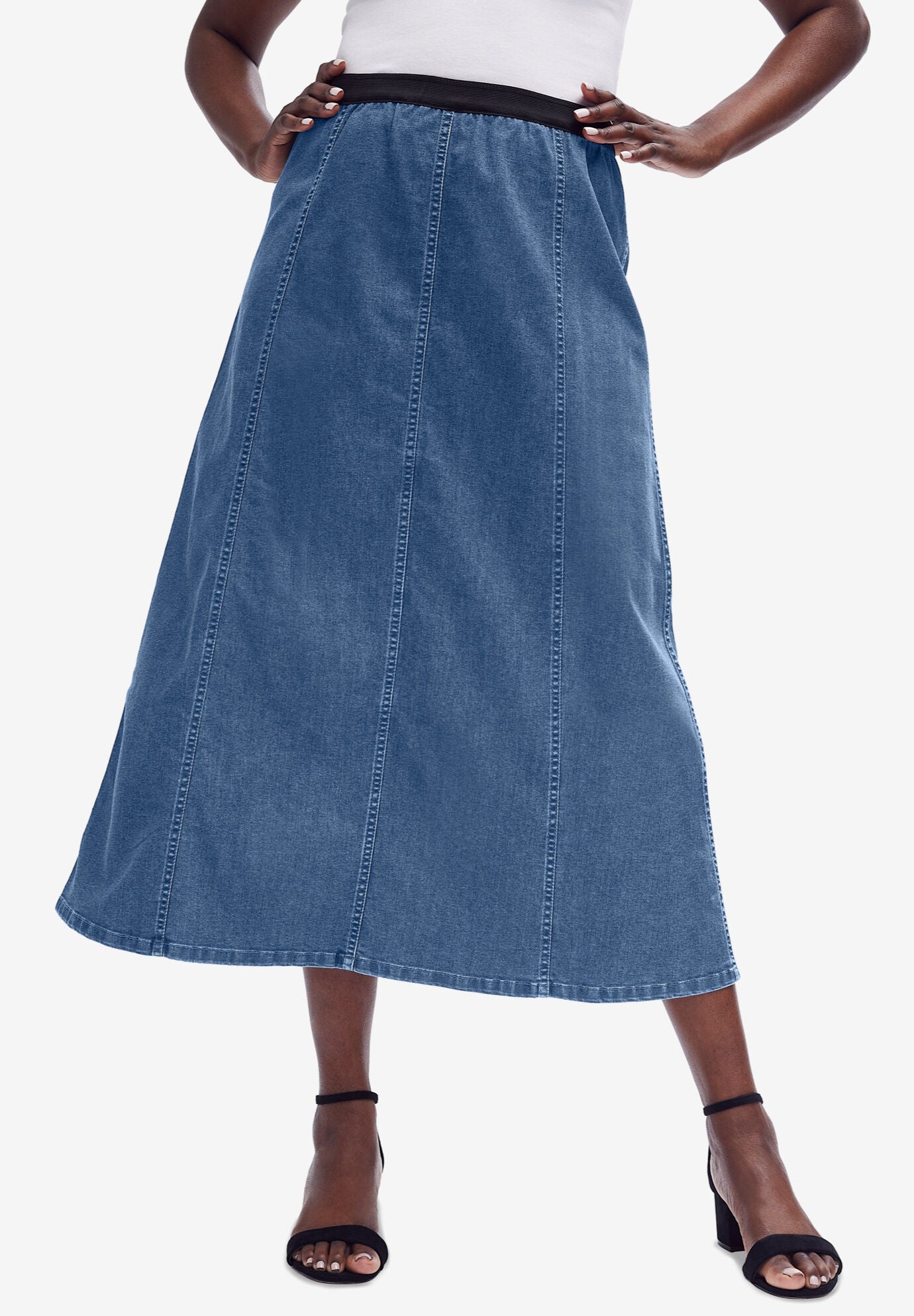Roamans denim skirts new arrivals