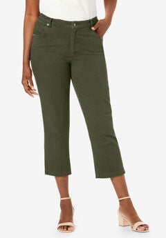 Classic Cotton Denim Capri