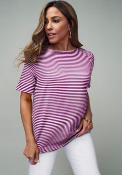 Stretch Cotton Cuff Tee