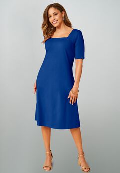 Plus Size Square Neckline Dresses