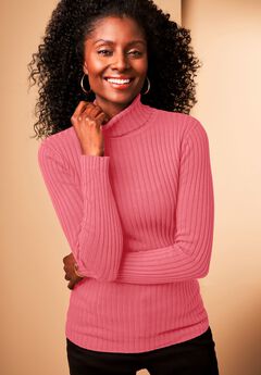 Ribbed Cotton Turtleneck Sweater