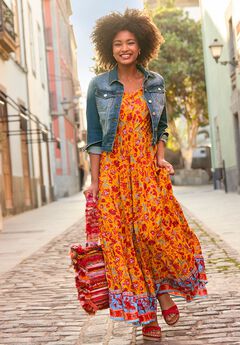 Short Sleeve Flowy Maxi Dress