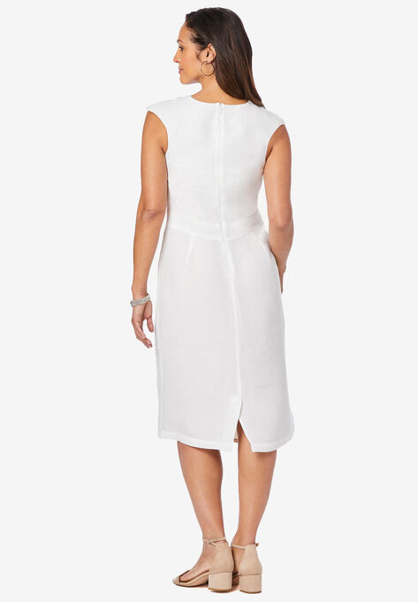 Linen Sheath Dress, , on-hover image number null