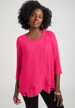 Plus Size Pink Tunic Tops