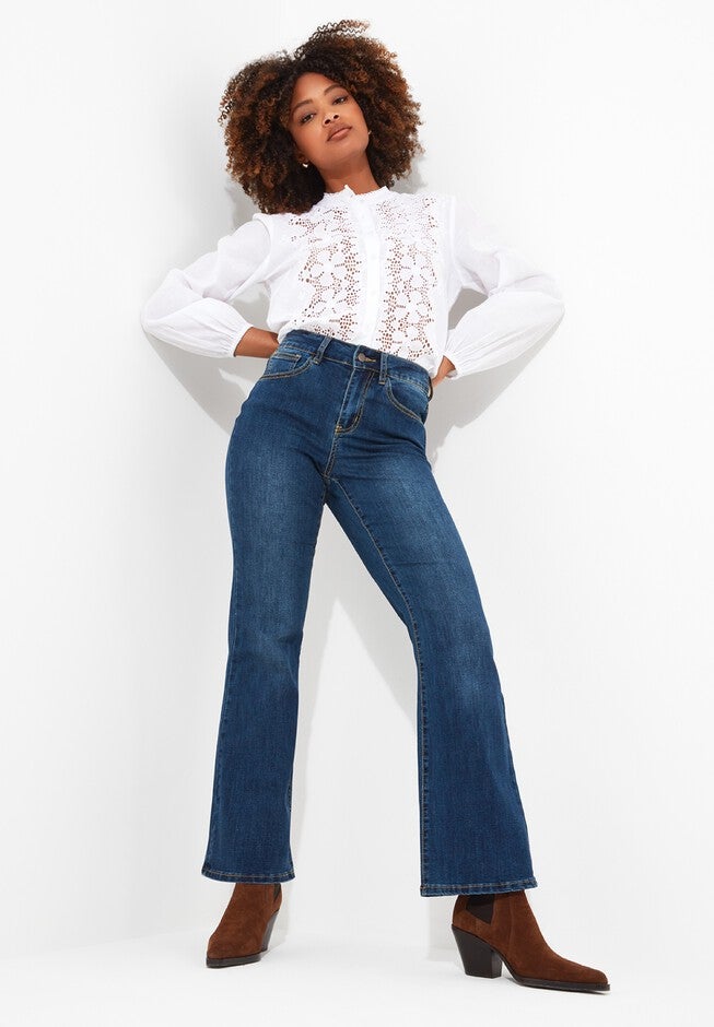 Stretch Denim Bootcut Jean, MEDIUM BLUE, alternate image number null