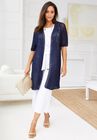Crochet Long Cardigan, , alternate image number null