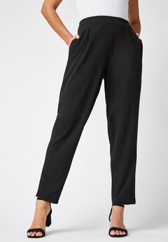 Stretch Knit Crepe Straight Leg Pants