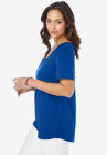 Eyelet Cutout Tee, , alternate image number null