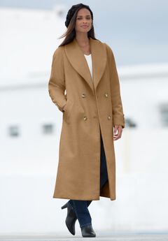 Long Shawl Collar Wool Coat