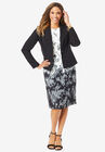 Single Breasted Jacket Dress, BLACK PAISLEY PRINT, hi-res image number null