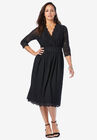 A-Line Lace Dress, BLACK, hi-res image number null